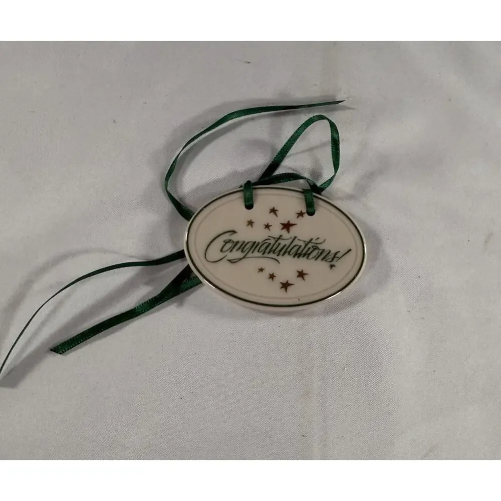 Longaberger Congratulations Oval Tie-On 31496